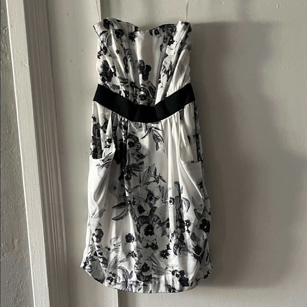 H&M Floral Strapless Dress